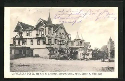 AK Dobel, Hotel und Gasthaus Sonne, Aussenansicht