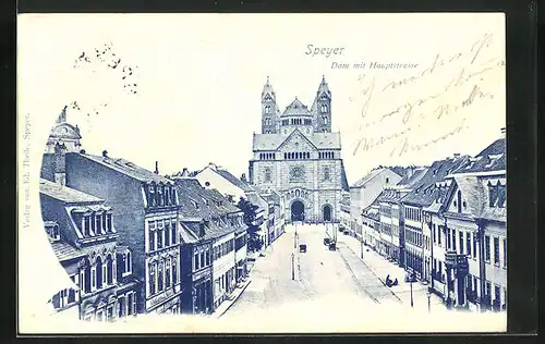 AK Speyer, Dom mit Hauptstrasse