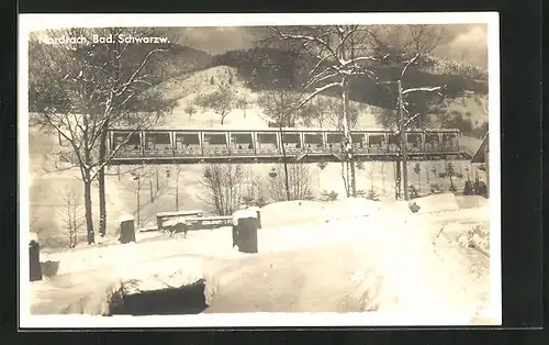 AK Nordrach /Bad. Schwarzw., Gästeapartements in verschneiter Landschaft