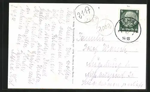 AK Rehau i. Bay., Teilansicht, Fliegeraufnahme