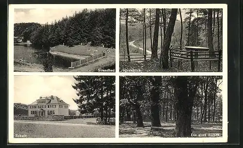 AK Strassenhaus, Strandbad, Nixenblick, Die alten Eichen