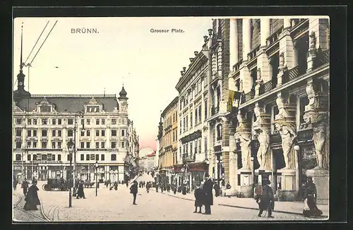 AK Brünn / Brno, Passnaten am grossen Platz