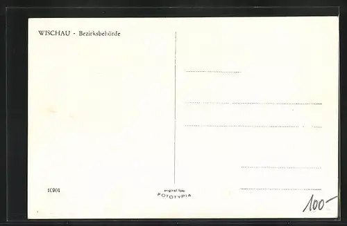 AK Wischau / Vyskov, Strassenpartie mit Bezirksbehörde