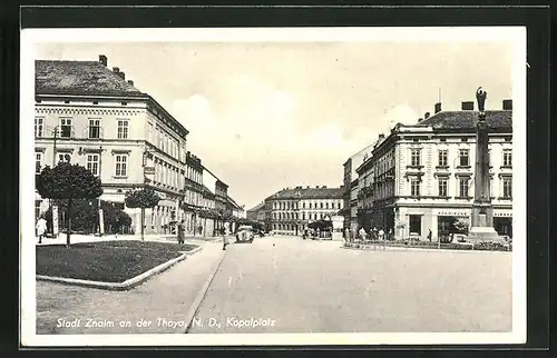 AK Znaim, Auto auf der Strasse am Kopalplatz
