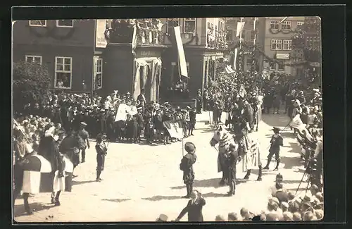 Foto-AK Apolda, Historischer Festzug