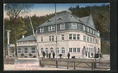 AK Neumühle a. d. Elster, Gasthof Neumühle
