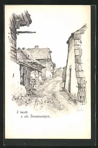 Künstler-AK Stramberk, Z koutu a ulice Stramberskych