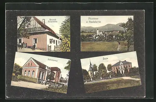 AK Hodslavice, Domek Palackeho, Skola, Sokolovna