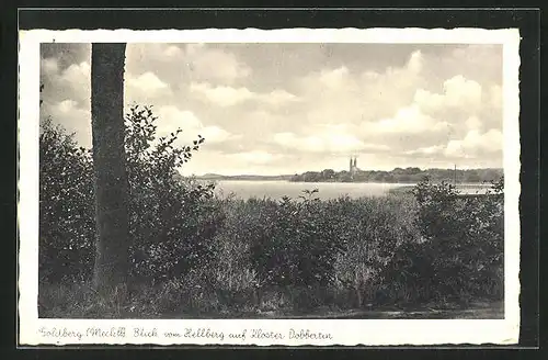 AK Goldberg in Meckl., Blick vom Hellberg auf Kloster Dobbertin