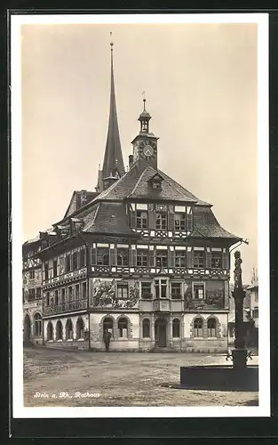 AK Stein a. Rh., Totalansicht des Rathauses