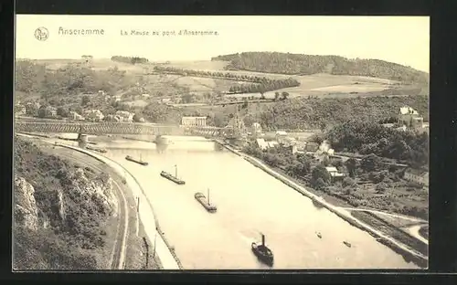 AK Anseremme, La Meuse au pont d`Anseremme