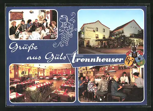 AK Koblenz-Güls, Restaurant Trennheuser, Innenansicht