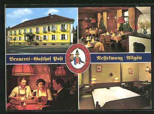 AK Nesselwang /Allgäu, Brauerei-Gasthof Post