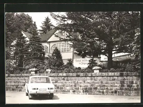 AK Sohland, Konsum-Gasthaus Jägersruh, Wartburg - Auto von hinten