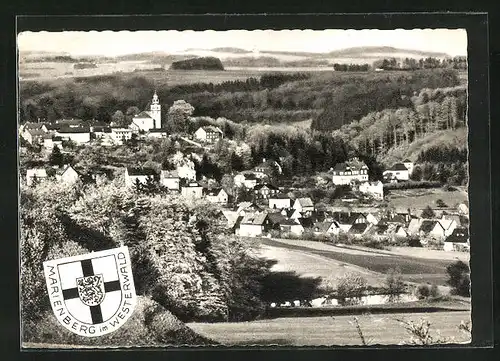 AK Marienberg i. Westerwald, Ortsansicht mit Waldlandschaft