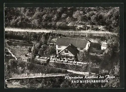 AK Bad Niederbreisig, Gasthaus Weinstube Kunibert der Fiese aus der Vogelschau
