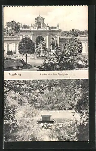 AK Augsburg, Partien aus dem Stadtgarten