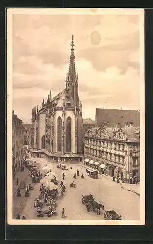 AK Würzburg, Marienkapelle mit Falkenhaus