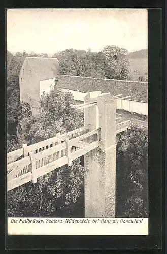 AK Beuron /Donauthal, Die Fallbrücke, Schloss Wildenstein