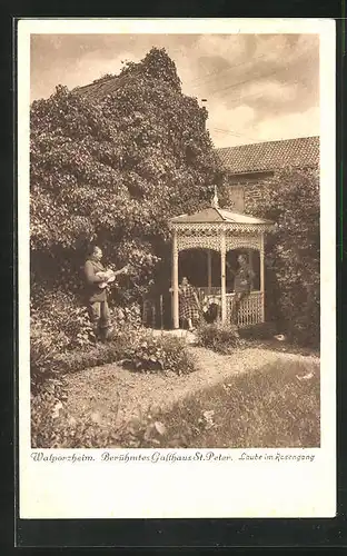 AK Walporzheim, Gartenhaus St. Peter, Laube im Rosengang