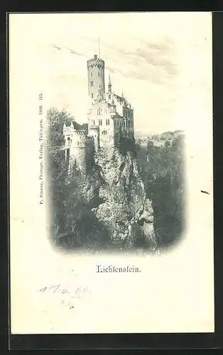 AK Lichtenstein, Blick auf Schloss