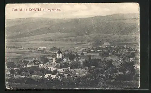 AK Kobylí, Ortsansicht von einer Anhöhe aus
