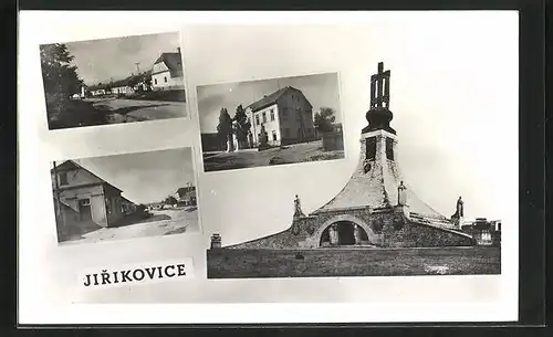 AK Jirikovice, Verschiedene Strassenpartien, Monument