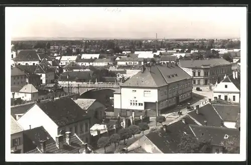 AK Veseli n. Mor., Ortspartie mit Brücke