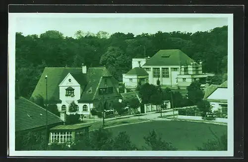 AK Veseli n. Mor., Sokolovna, Strassenpartie am Waldrand