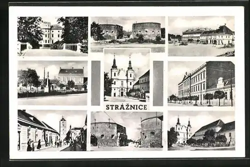 AK Straznice, Veselska Brana, Pomnik, Namesti, Kostel