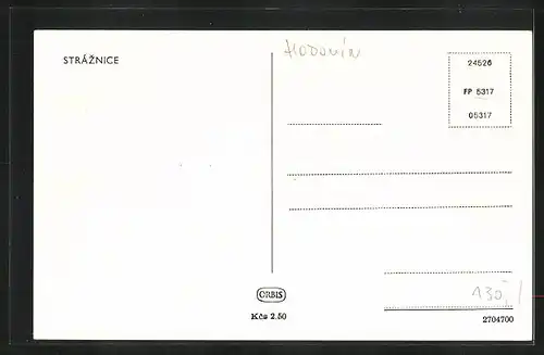 AK Straznice, Obcanska zalozna, Strassenpartie mit Auto