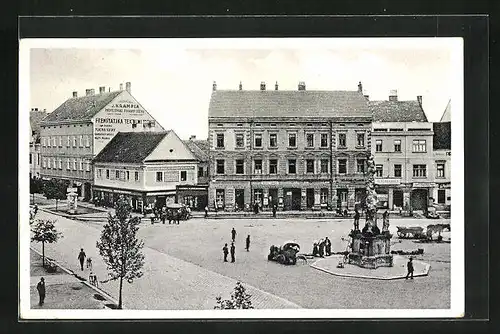 AK Göding / Hodonin, Masarykovo namesti, Strassenpartie