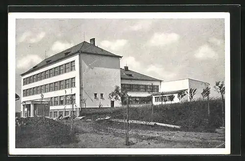 AK Knienitz bei Boskowitz, Wohnhäuser im Ort