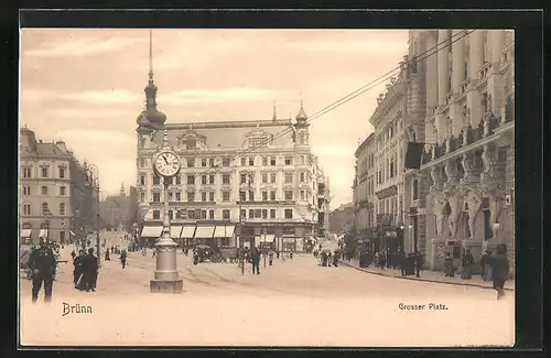 AK Brünn / Brno, Alltag am Grossen Platz