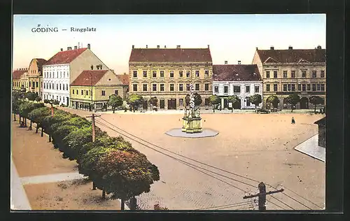 AK Göding / Hodonin, Partie vom Ringplatz