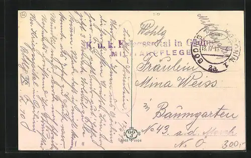 AK Göding / Hodonin, Partie vom Ringplatz