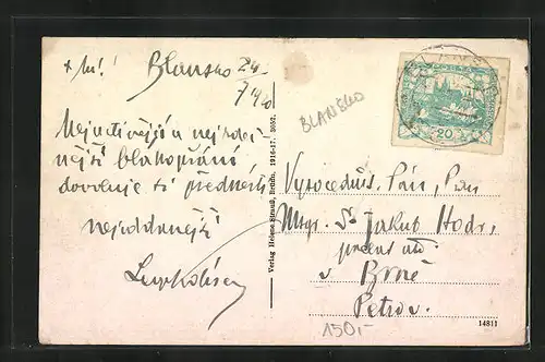 AK Blansko, Teilansicht des Ortes