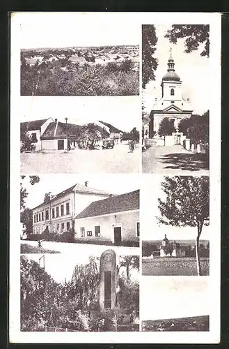 AK Topolan, Totale, Kirche, Denkmal