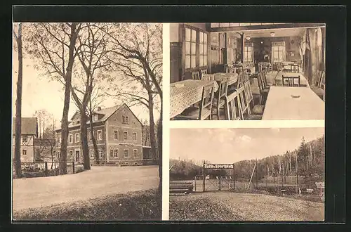 AK Tharandt, Restaurant Klippermühle von Innen und Aussen