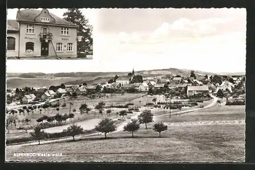 AK Alpenrod im Westerwald, Metzgerei und Gasthaus zur Kaisereiche, Gesamtansicht aus der Ferne