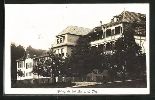 AK Hohegrete bei Au a. d. Sieg, Partie mit Mehrfamilienhäusern
