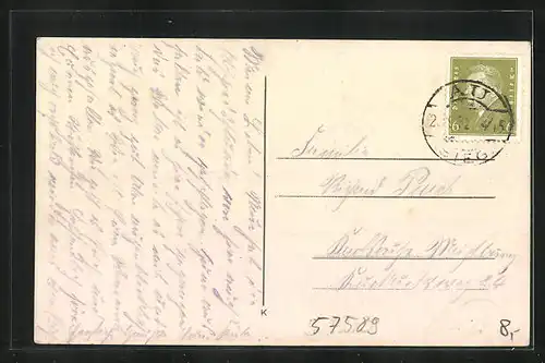 AK Hohegrete bei Au a. d. Sieg, Partie mit Mehrfamilienhäusern