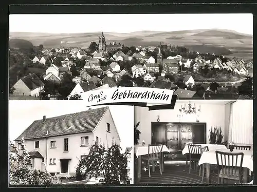 AK Gebhardshain im Westerwald, Hotel-Pension Frau Luise Pinhammer, Totalansicht