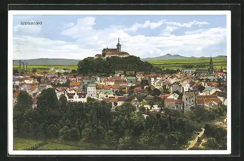 AK Siegburg, Panoramaansicht der Stadt