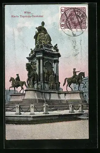 Relief-AK Wien, Maria Theresia-Denkmal