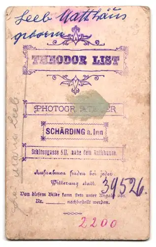 Fotografie Theodor List, Schärding a. Inn, Portrait junger Her in winterlicher Kleidung