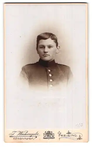 Fotografie J. Werkmeister, Freising, Portrait Soldat in Uniform
