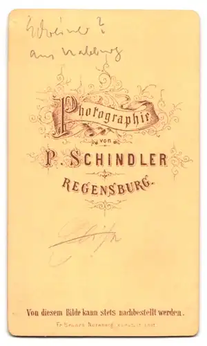 Fotografie P. Schindler, Regensburg, Portrait eleganter Herr mit Victor-Emanuel Bart