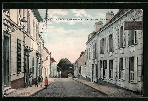 AK Montlhéry, Grande-Rue et Porte de Linas