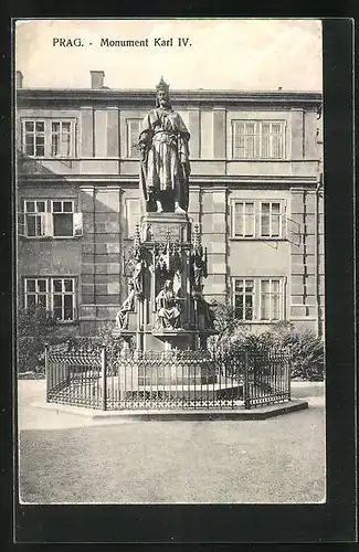 AK Prag / Praha, Monument Karl IV.